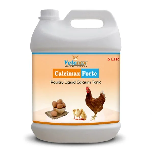VETENEX Calcimax Forte - Calcium Supplement with Vitamin D3 For Poultry - 5 LTR