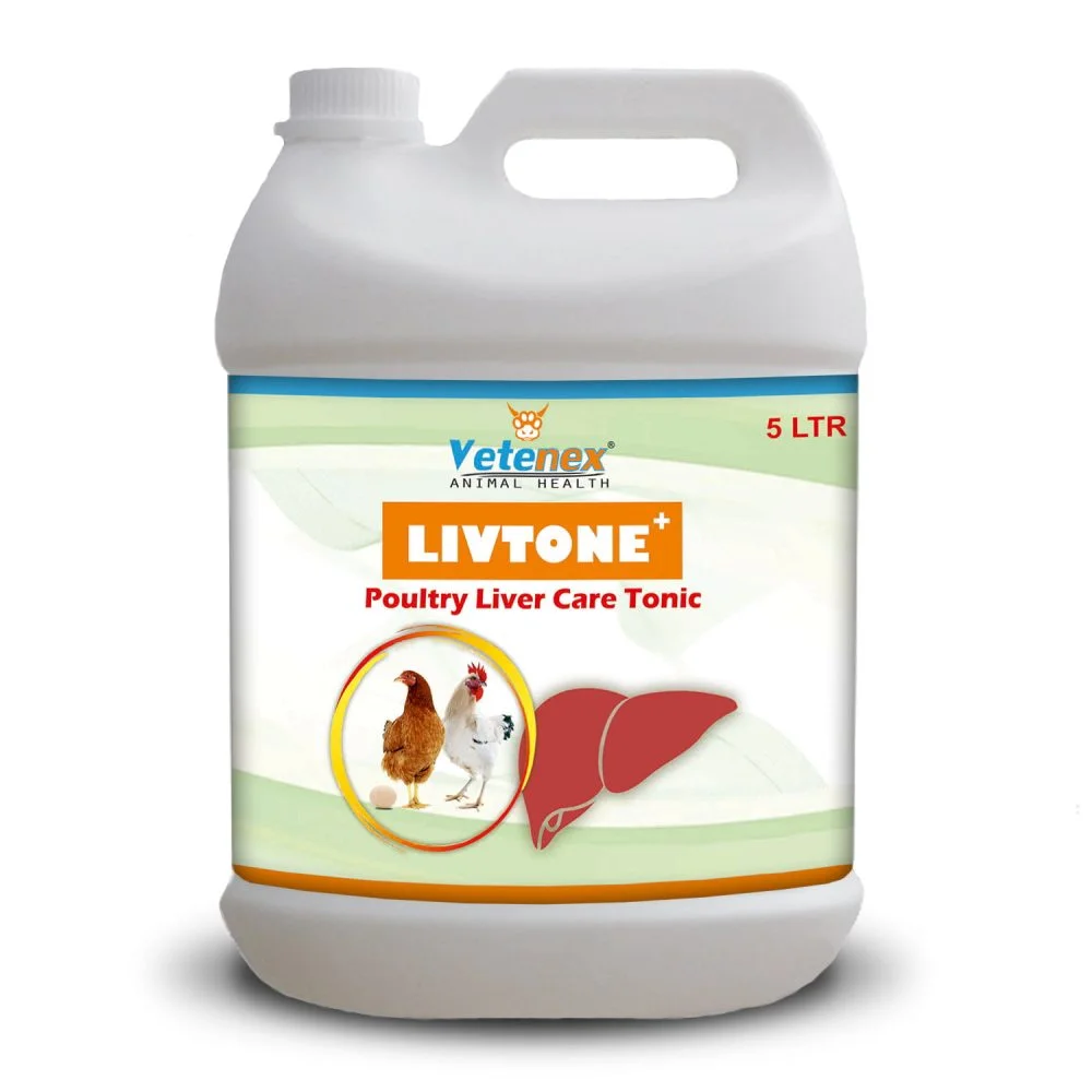 VETENEX Livtone Plus - Liver Tonic for Poultry, Birds & Chicken - 5 LTR