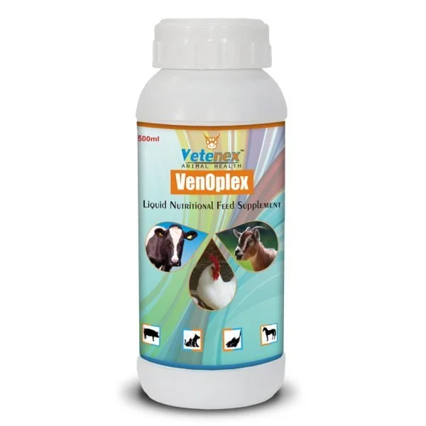 VETENEX VenOplex - Vitamin B Complex Liquid Supplement for Cattle, Poultry, Goat & Livestock Animals - 500 ML