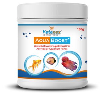 VETENEX Aqua Boost Plus – Growth Booster Supplement For All Type of Aquarium & Ornamental Fishes – 100gm