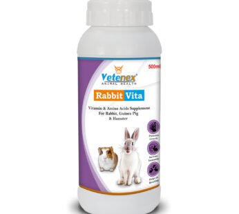 VETENEX Rabbit Vita – Vitamin & Amino Acids Supplement for Rabbit, Guinea Pig & Hamsters – 500ML