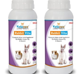 VETENEX Rabbit Vita – Vitamin & Amino Acids Supplement for Rabbit, Guinea Pig & Hamsters (500ml x 2) Combo – Pack of 2