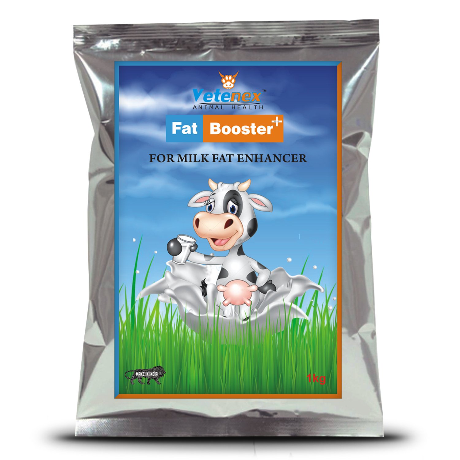 VETENEX Fat Booster Plus - Bypass Fat Energy, Rumen Fat & Milk Boost Powder Supplement for Cattle, Cows, Buffalo and Farm Animals - 1KG