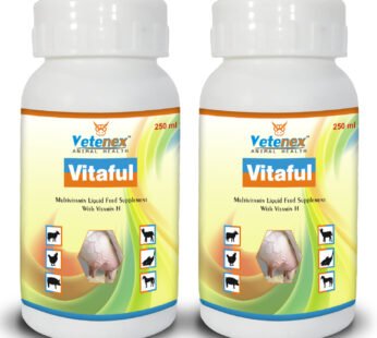 VETENEX Vitaful – Multivitamin Liquid Supplement for Cattle,Poultry,Sheep & Livestock Animals (250 MLX2) – Combo Pack of 2