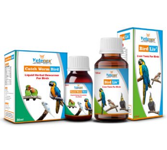 VETENEX Birds Liver Tonic + Liquid Herbal Dewormer For Birds (100ml +30ml)) Combo – Pack of 2