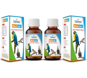 VETENEX Bird Liv Plus – Liver Tonic For Birds, Liver Detox & Digestive Supplement (100 ml x 2) Combo – Pack of 2