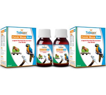 VETENEX Catch Worm Bird – Liquid Herbal Dewormer For Birds (30 ml x 2) Combo – Pack of 2
