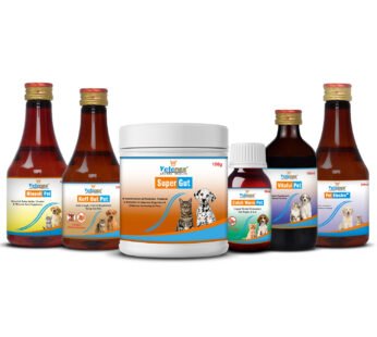 VETENEX Dog Supplement, Multivitamin, Electrolyte, Dewormer, Cough Syrup, Amino Acids, Probiotics, Combo – Pack of 6