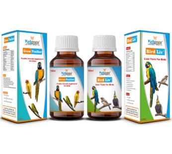VETENEX Birds Liver Tonic + Feather Growth for Birds (100 ml x 2) Combo – Pack of 2