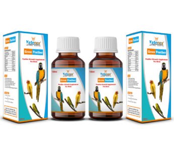 VETENEX Grow Feather – Birds Feather Growth Supplement (100 ml x 2) Combo – Pack of 2