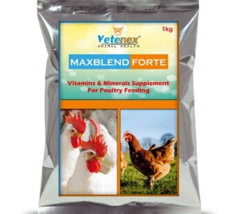 VETENEX Maxblend Forte – Poultry Growth Promoter with Vitamins & Minerals Supplement for Poultry, Birds & Chicken – 1Kg