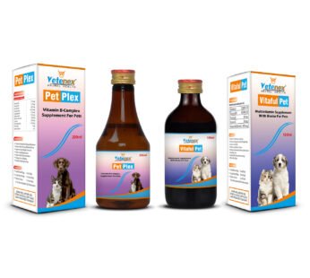 VETENEX Dog Multivitamin Supplement Syrup with Biotin, Vitamin D3, Vitamin E, Vitamin C, Vitamin A | Builds Immunity, Growth & Appetite +Vitamin B-Complex & Amino Acids Supplement Syrup | Better Health & Growth For Dogs, Puppy and Cats – Combo Pack of 2