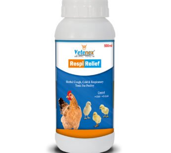 VETENEX Respi Relief – Respiratory Syrup, Cough, Cold Supplement For Poultry – 500 ML