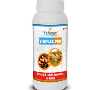 VETENEX Vitaplex Pro – Vitamin B Complex Supplement, Growth Promoter for Poultry, Birds & Chicken – 500 ML