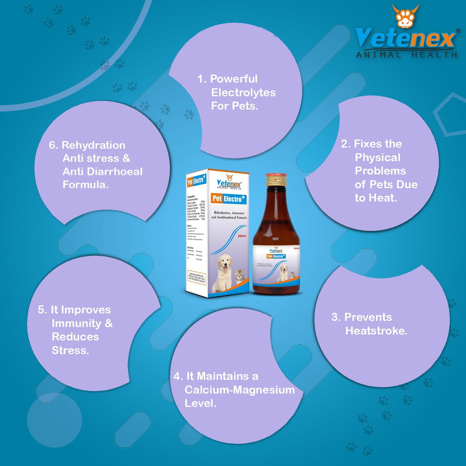 VETENEX Dog Supplement, Multivitamin, Liver Tonic, Skin Coat, Calcium Syrup, Electrolyte, Dewormer, Cough Syrup, Amino Acids, Minerals, Probiotics, Growth Booster Combo - Pack of 11 - Image 4