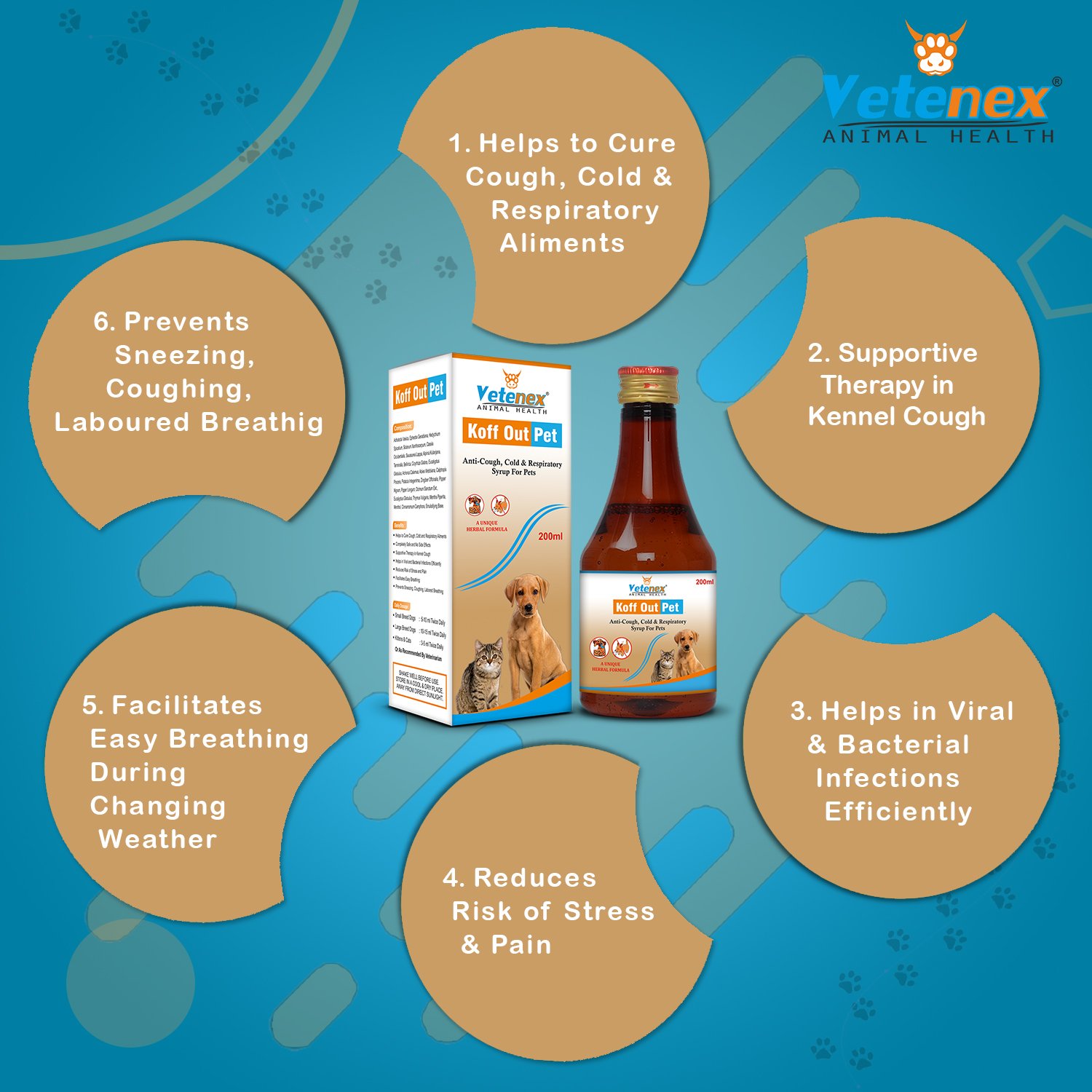 VETENEX Dog Supplement Liver Tonic, Multivitamin, Growth Booster Powder, Cough Syrup Combo - Pack of 4 - Image 5