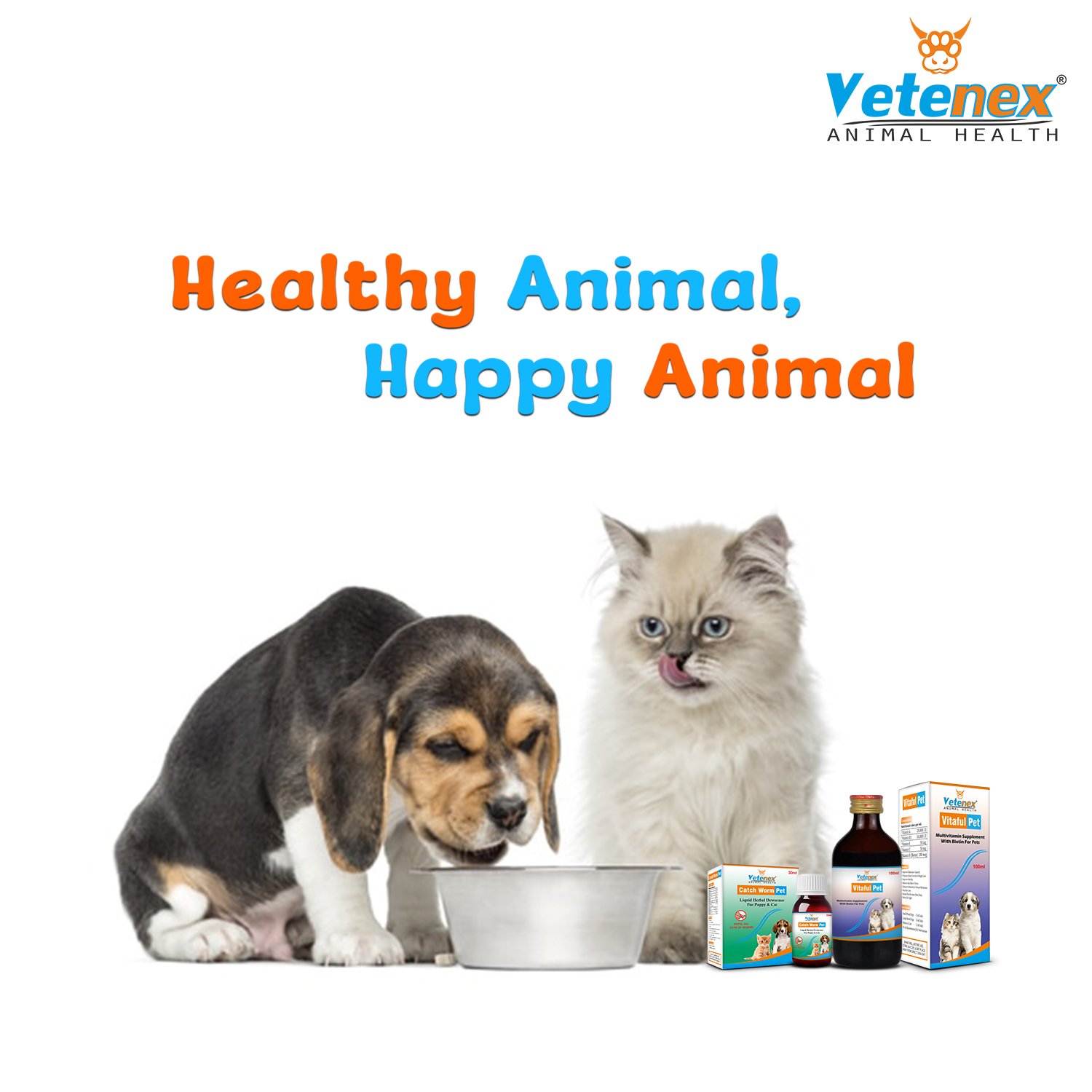 VETENEX Dog Herbal Dewormer + Multivitamin Supplement Syrup with Biotin, Vitamin D3, Vitamin E, Vitamin C, Vitamin A | Builds Immunity, Growth & Appetite For Dogs, Puppy and Cats - Combo Pack of 2 - Image 4