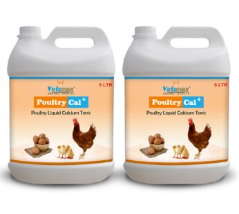 VETENEX Poultry Cal Plus – Calcium Tonic for Poultry, Birds & Chicken – (5 LTRX2)