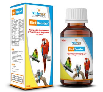 VETENEX Bird Booster Plus – Birds Immunity & Growth Booster With Essential Amino Acids, Multivitamins & Trace Minerals Supplement – 100 ml