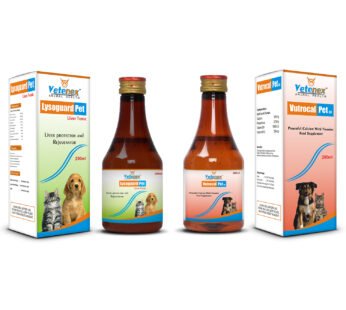 VETENEX Dog Liver Tonic Supplement, Appetite Booster + Calcium Syrup with Phosphorus, Vitamin D3 & B12 for Dogs, Puppy and Cats – Combo Pack of 2