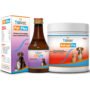 VETENEX Dog Supplement Growth Booster Powder + Vitamin B-Complex & Amino Acids Supplement Syrup For Dog, Puppy and Cats - Combo Pack of 2
