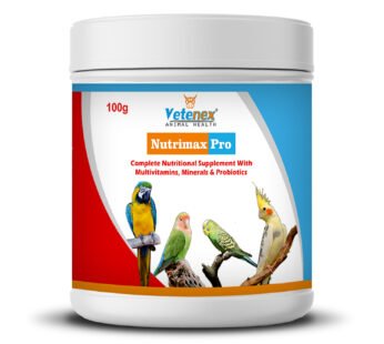 VETENEX Nutrimax Pro – Birds Complete Nutritional Supplement with Multivitamins, Minerals & Probiotics – 100g