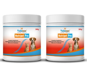 VETENEX Nutripet Pro – Growth Booster Supplement | Better Health, Immunity & Weight Gain for Dogs, Puppy and Cats (500g x 2) Combo – Pack of 2