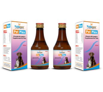 VETENEX Pet Plex – Vitamin B-Complex & Amino Acids Supplement Syrup For Dogs, Puppy and Cats (200ml x 2) Combo – Pack of 2