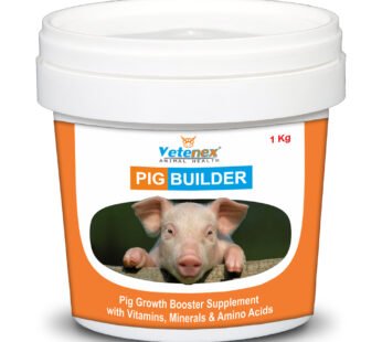 VETENEX Pig Builder – Advanced Growth Booster Supplement with Multivitamins, Minerals & Amino Acids for Pigs, Swine, Piglets & Piggery – 1 Kg